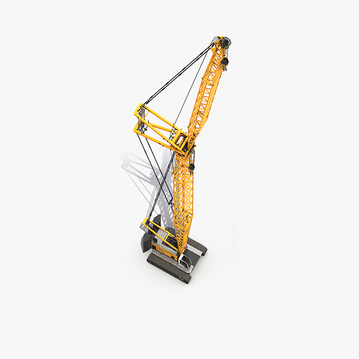 3D model Liebherr LR1250 Crawler Crane Rigged for Cinema 4D