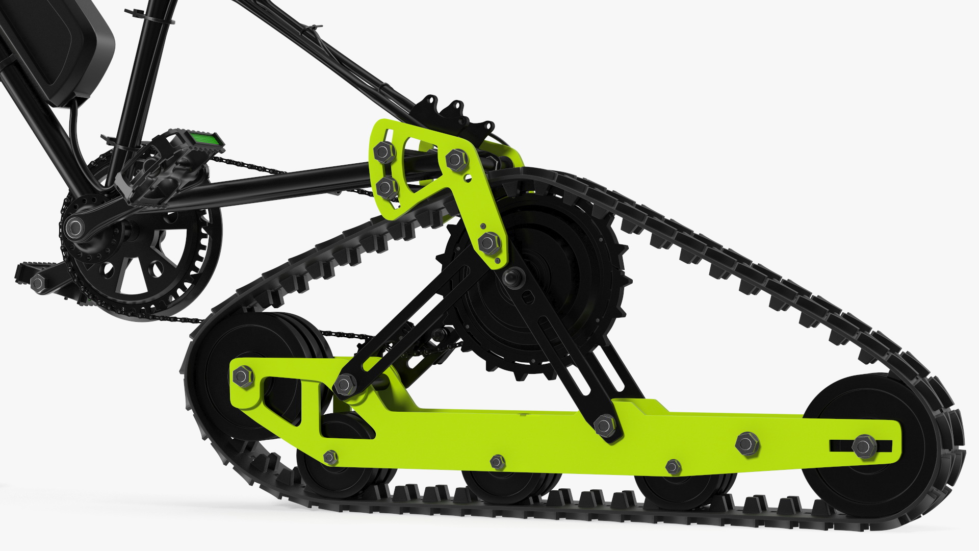 Electric SnowBike Rigged 3D model