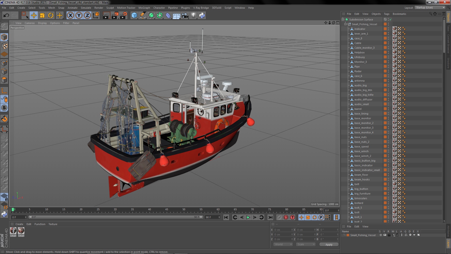 3D model Small Fishing Vessel