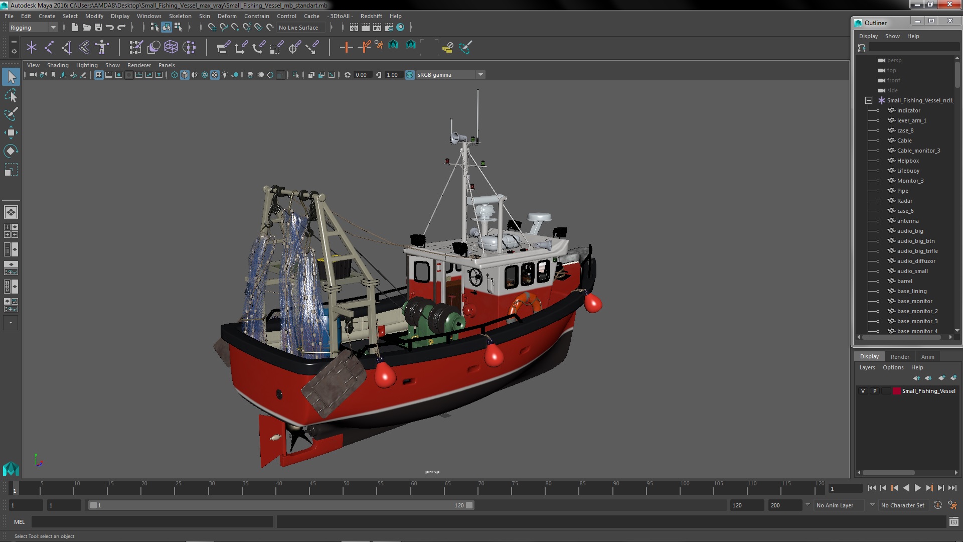 3D model Small Fishing Vessel