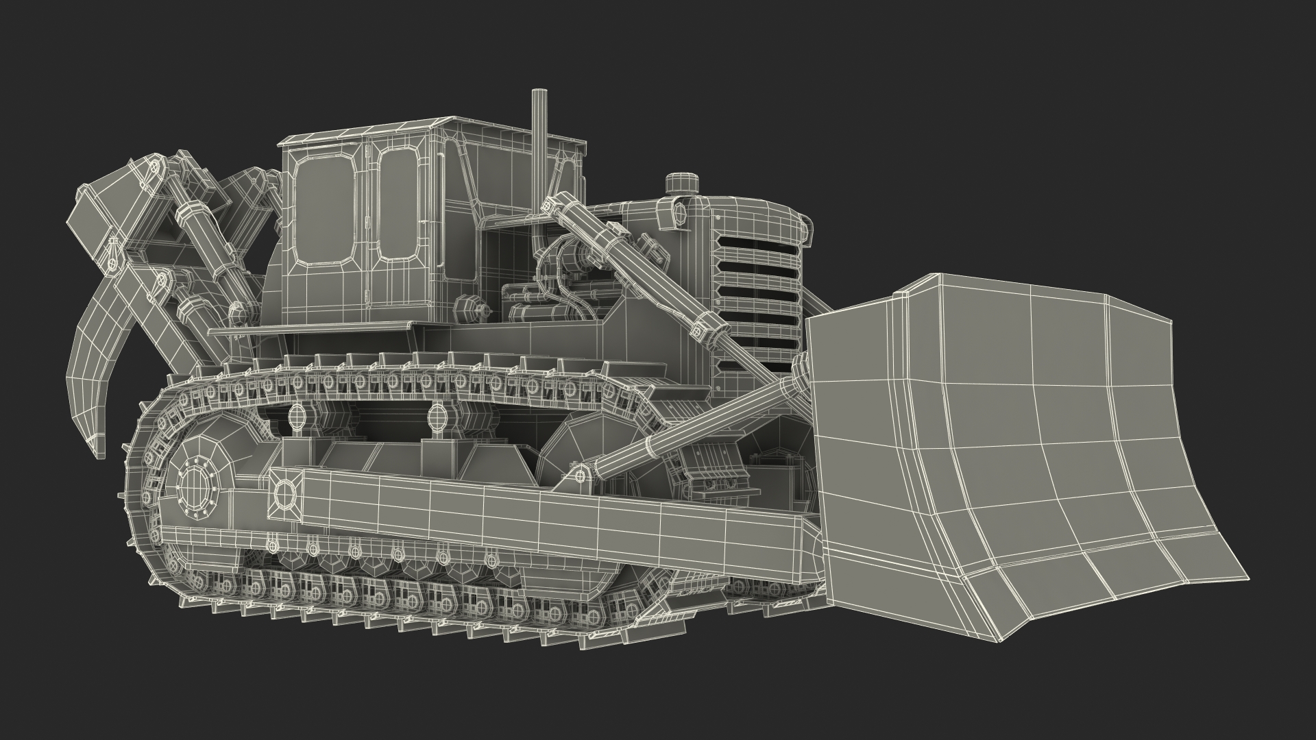 3D Crawler Dozer model