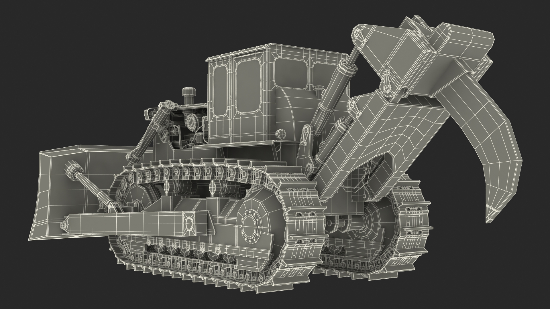 3D Crawler Dozer model