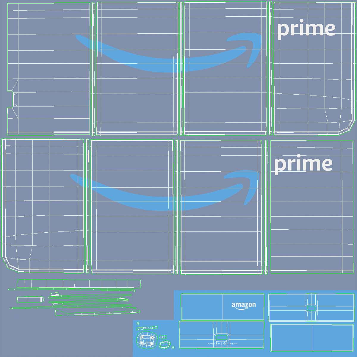 3D model Amazon Electric Delivery Van Rigged