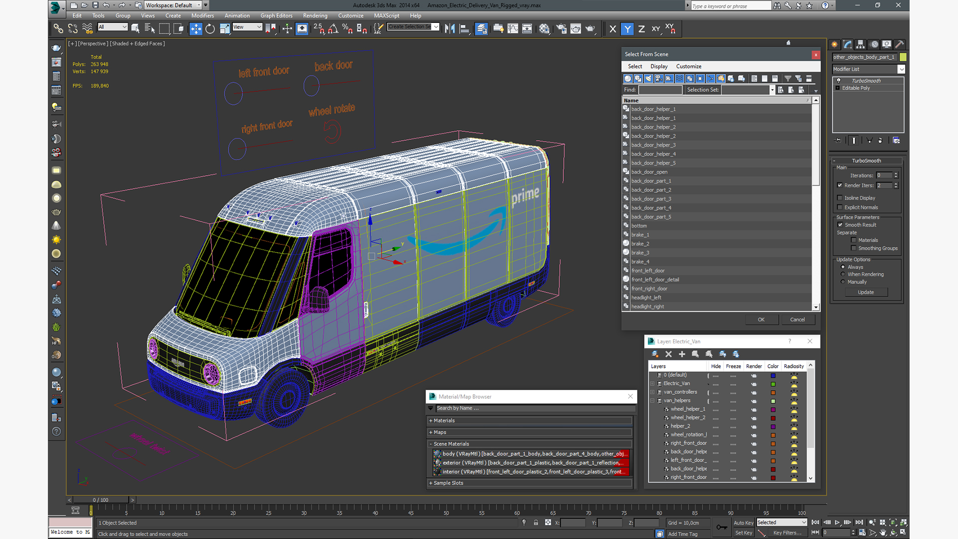 3D model Amazon Electric Delivery Van Rigged