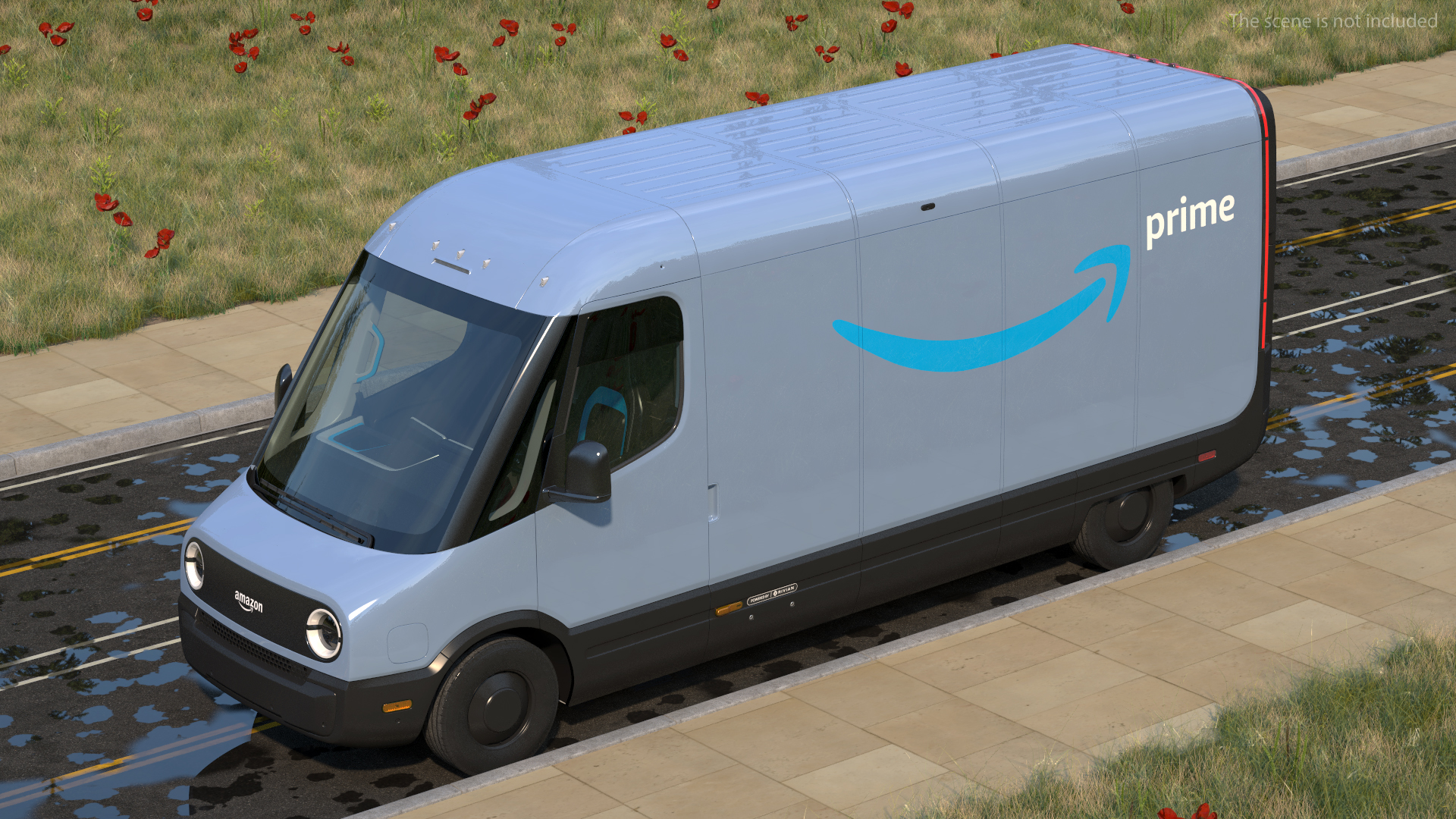 3D model Amazon Electric Delivery Van Rigged