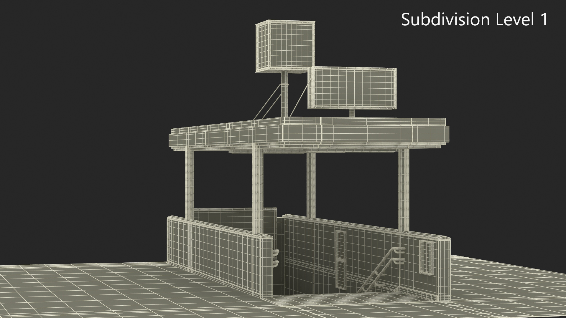 Modern Subway Entry 3D model