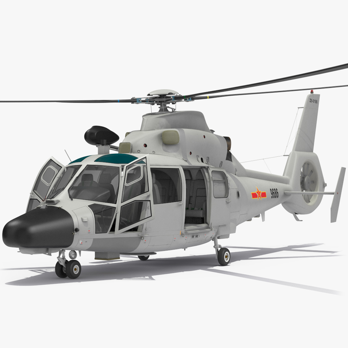 3D Harbin Z-9 Haitun Rigged for Cinema 4D model