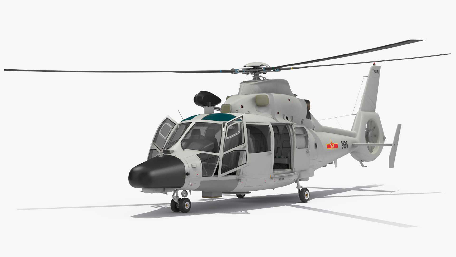 3D Harbin Z-9 Haitun Rigged for Cinema 4D model