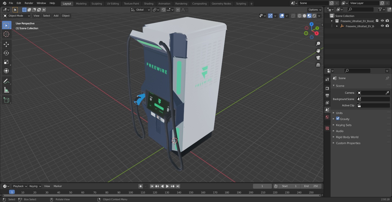 Freewire Ultrafast EV Boost Charger 200 3D model