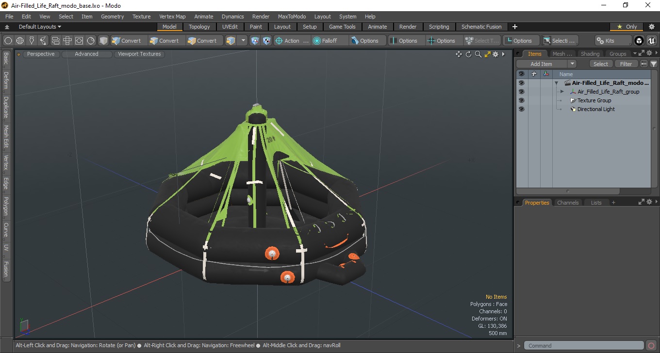 3D model Air-Filled Life Raft