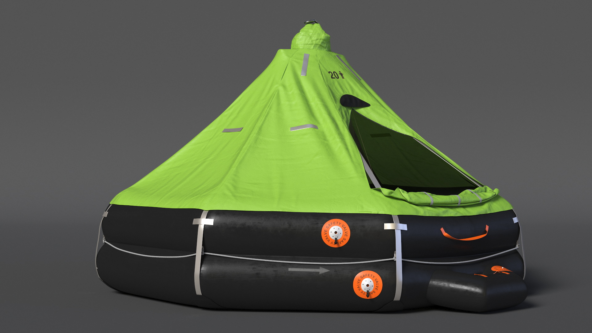 3D model Air-Filled Life Raft