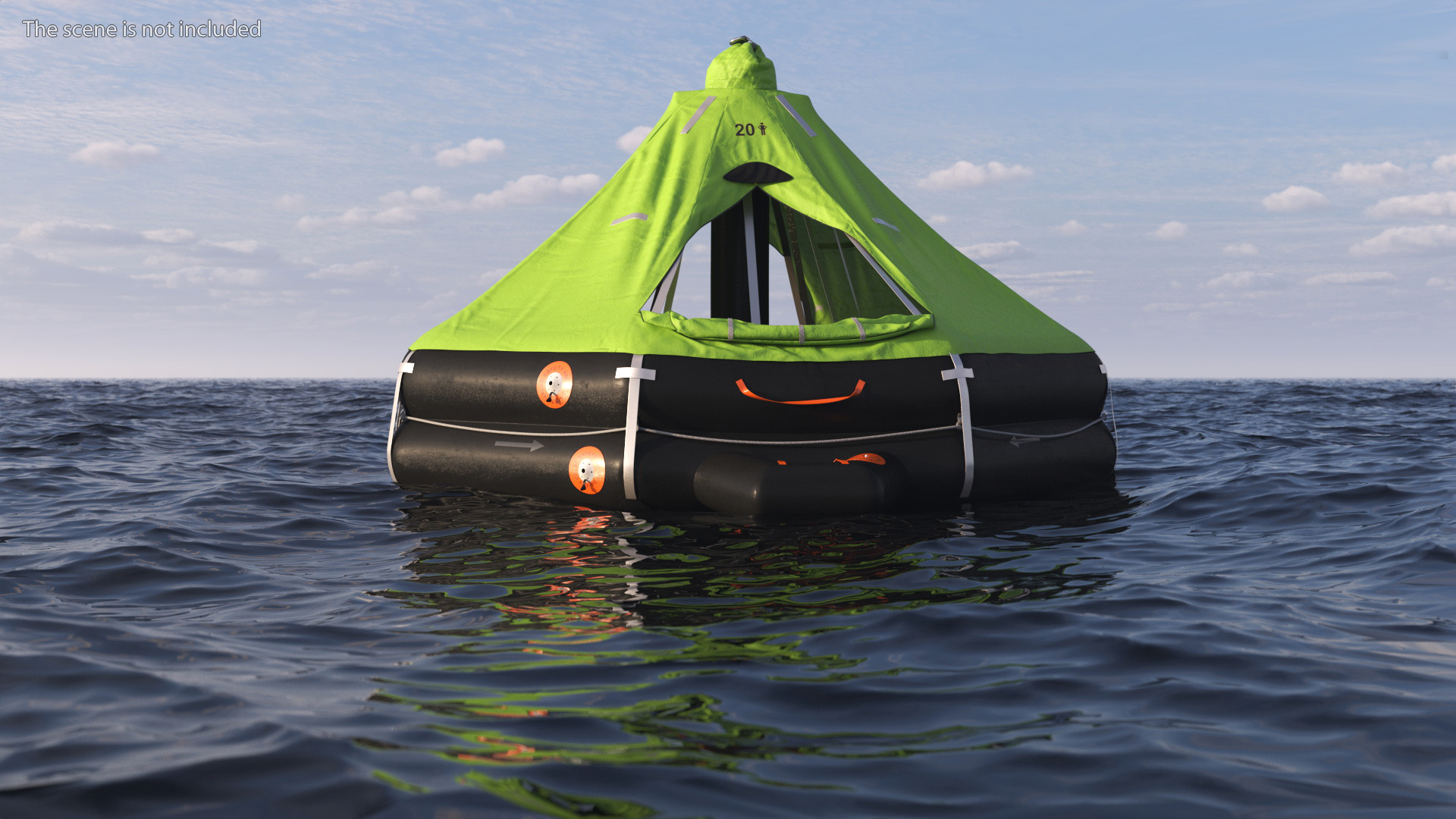 3D model Air-Filled Life Raft