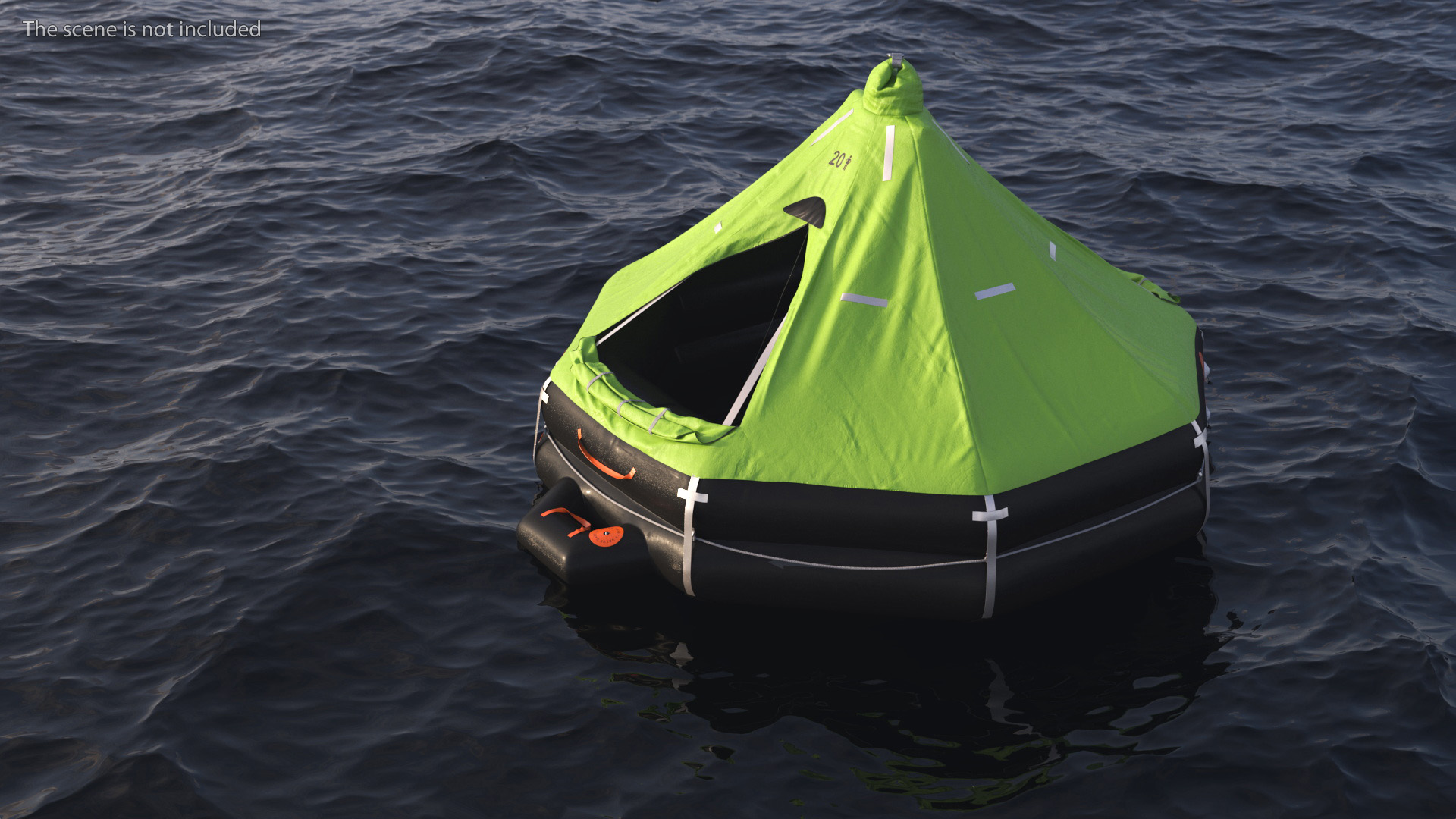 3D model Air-Filled Life Raft