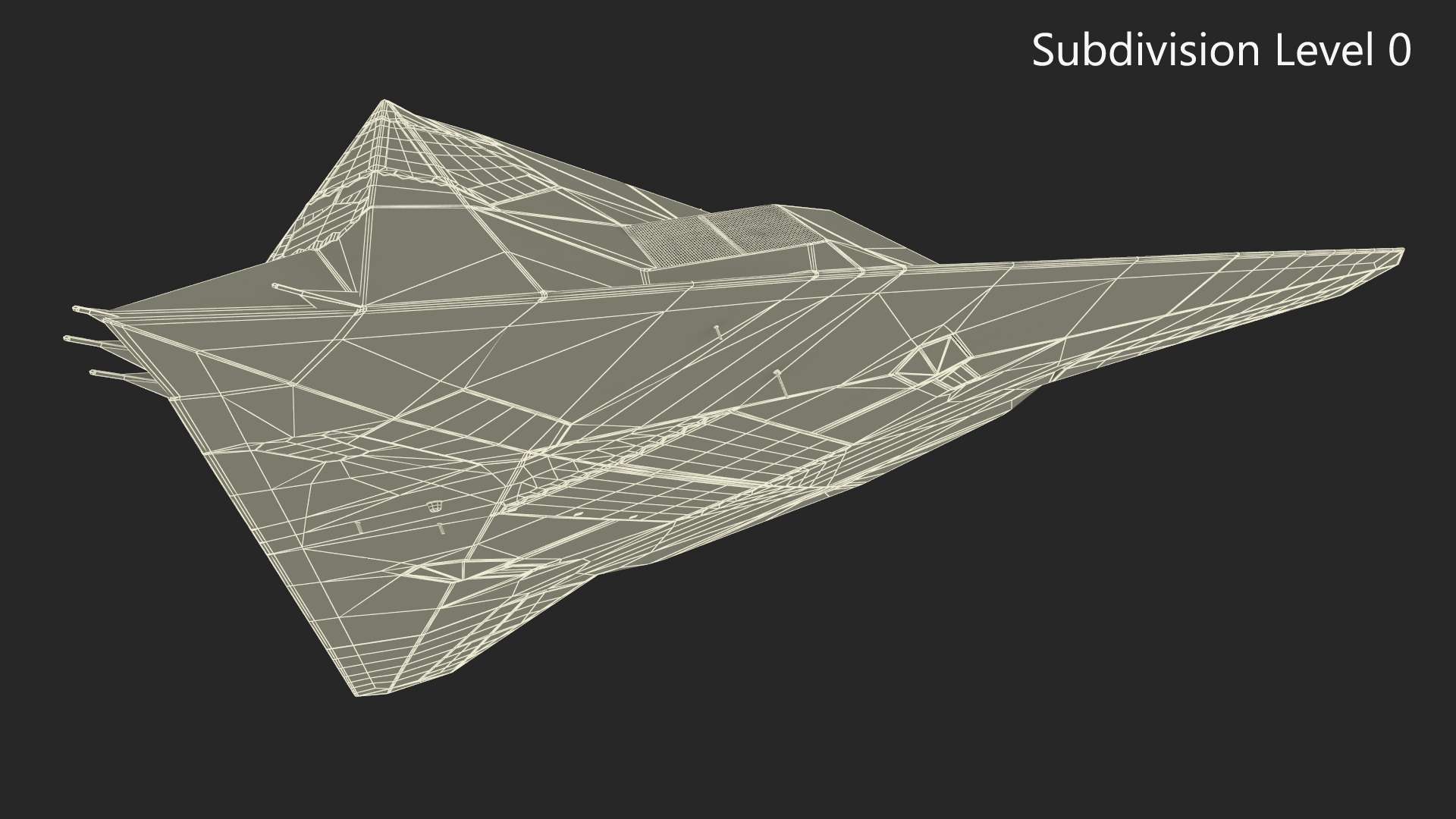 3D Stealth Aircraft F-117 Nighthawk in Flight Simplified model