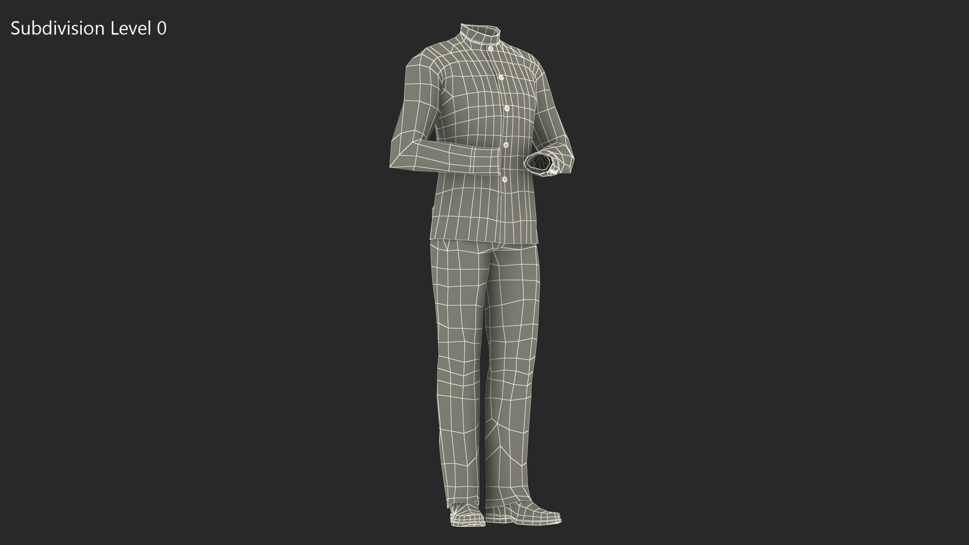 Tunic Business Suit 3D model