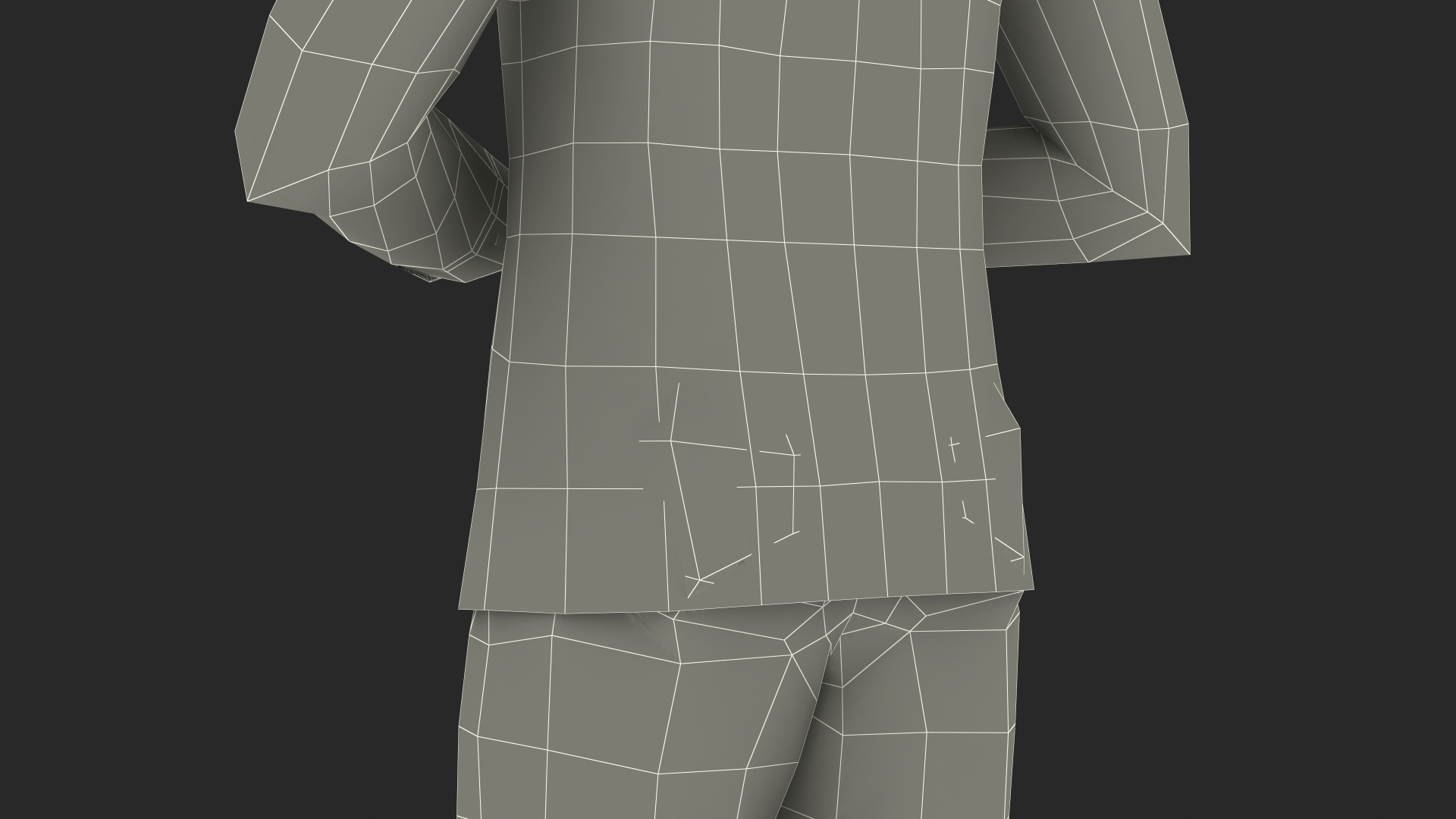 Tunic Business Suit 3D model