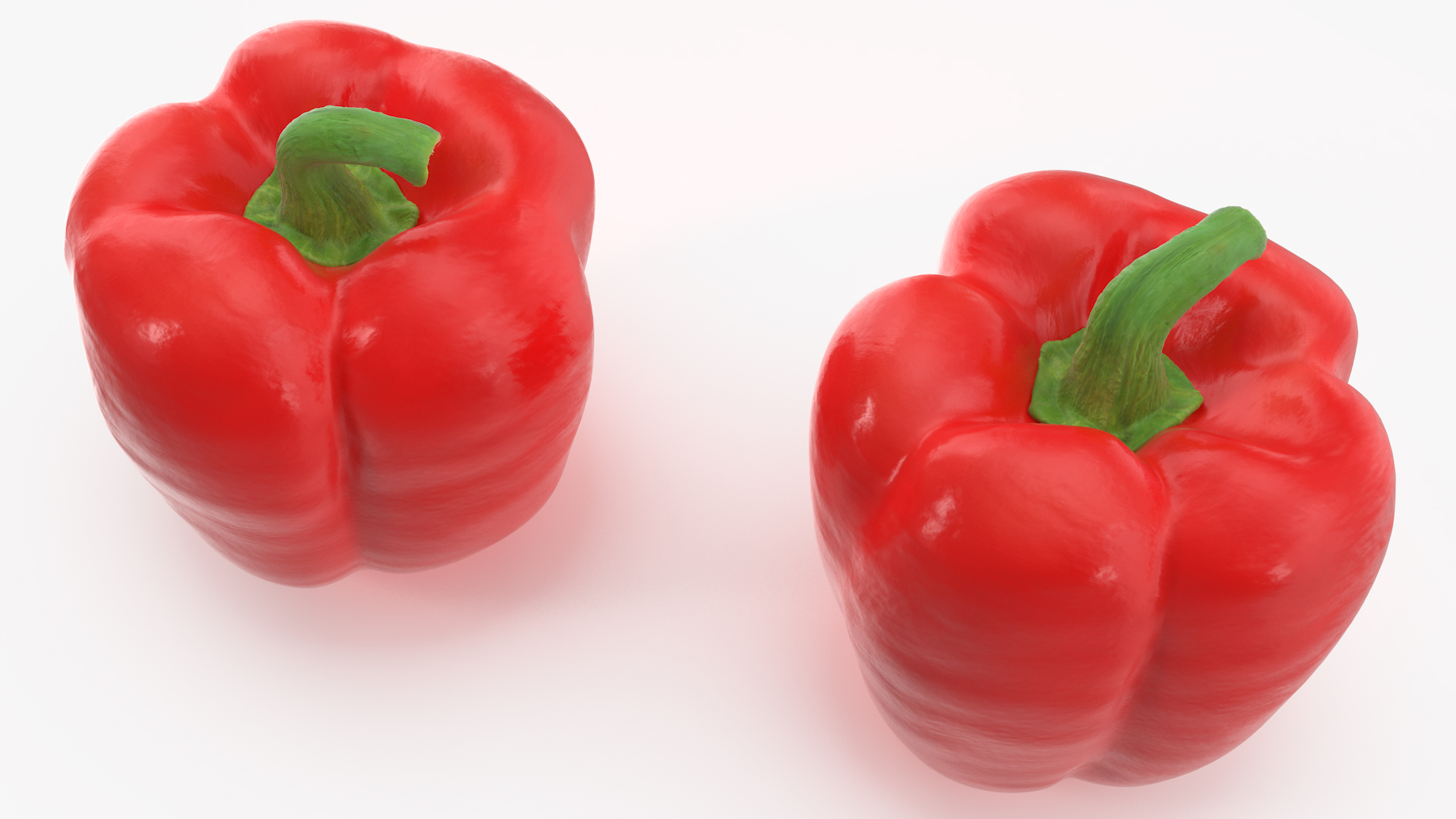 3D Fresh Red Bell Pepper