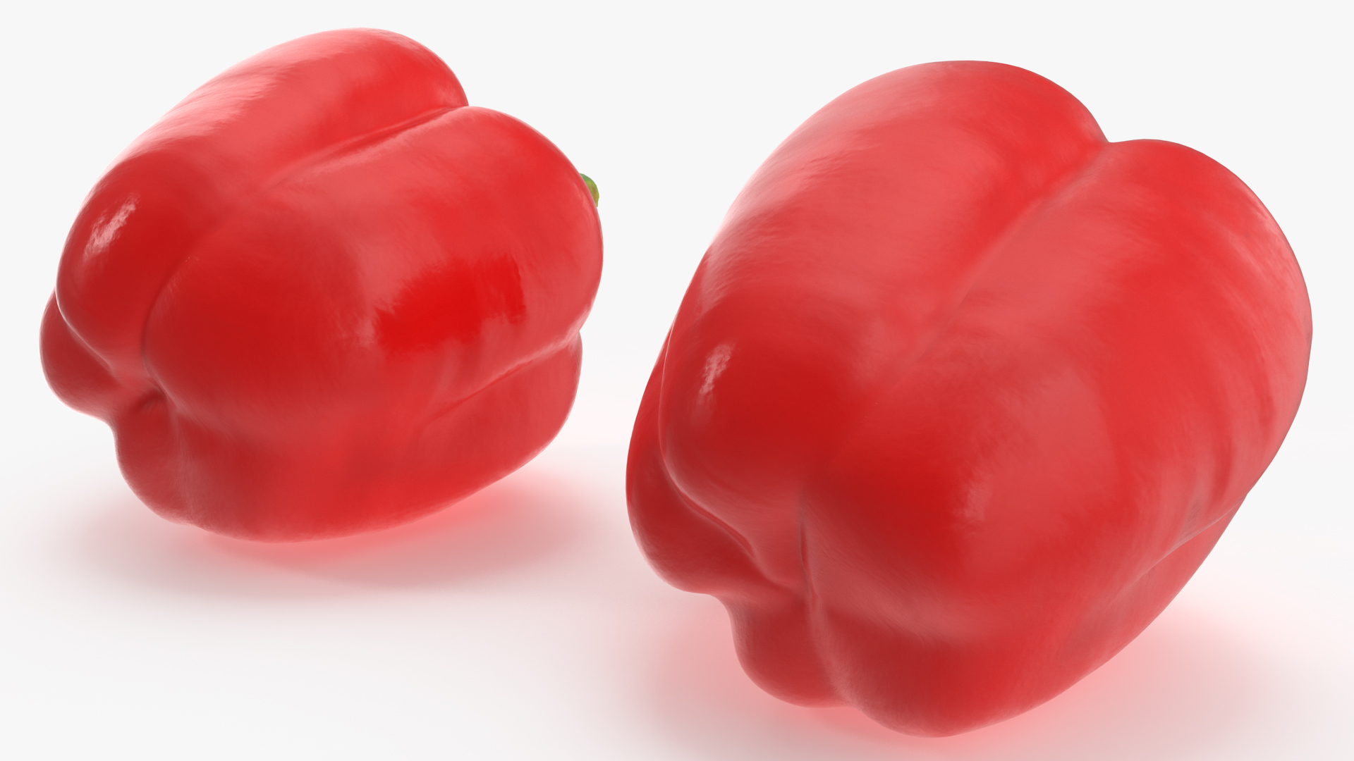 3D Fresh Red Bell Pepper