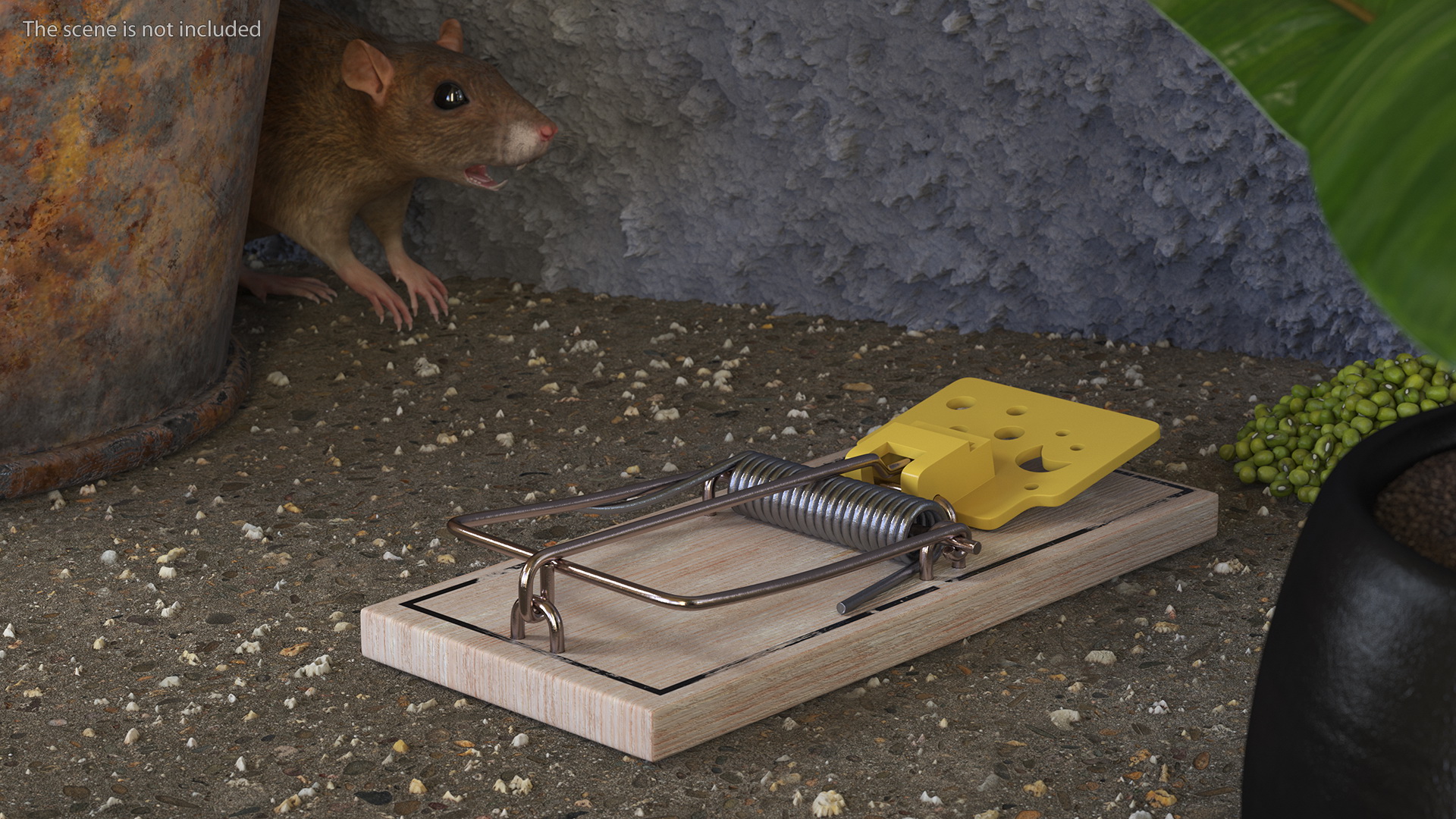 Trigger Plate Mouse Trap 3D model