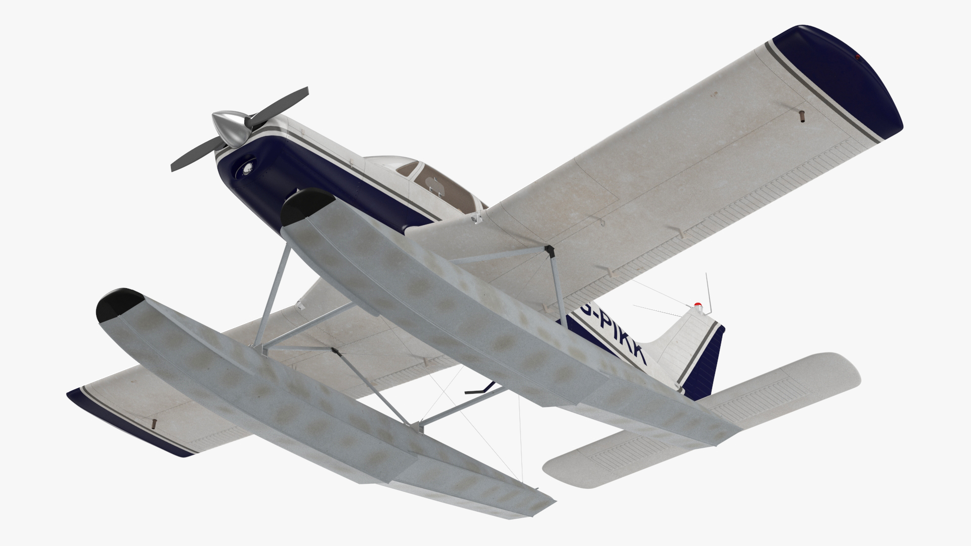 3D Single Engine Seaplane Piper PA-28 Cherokee model