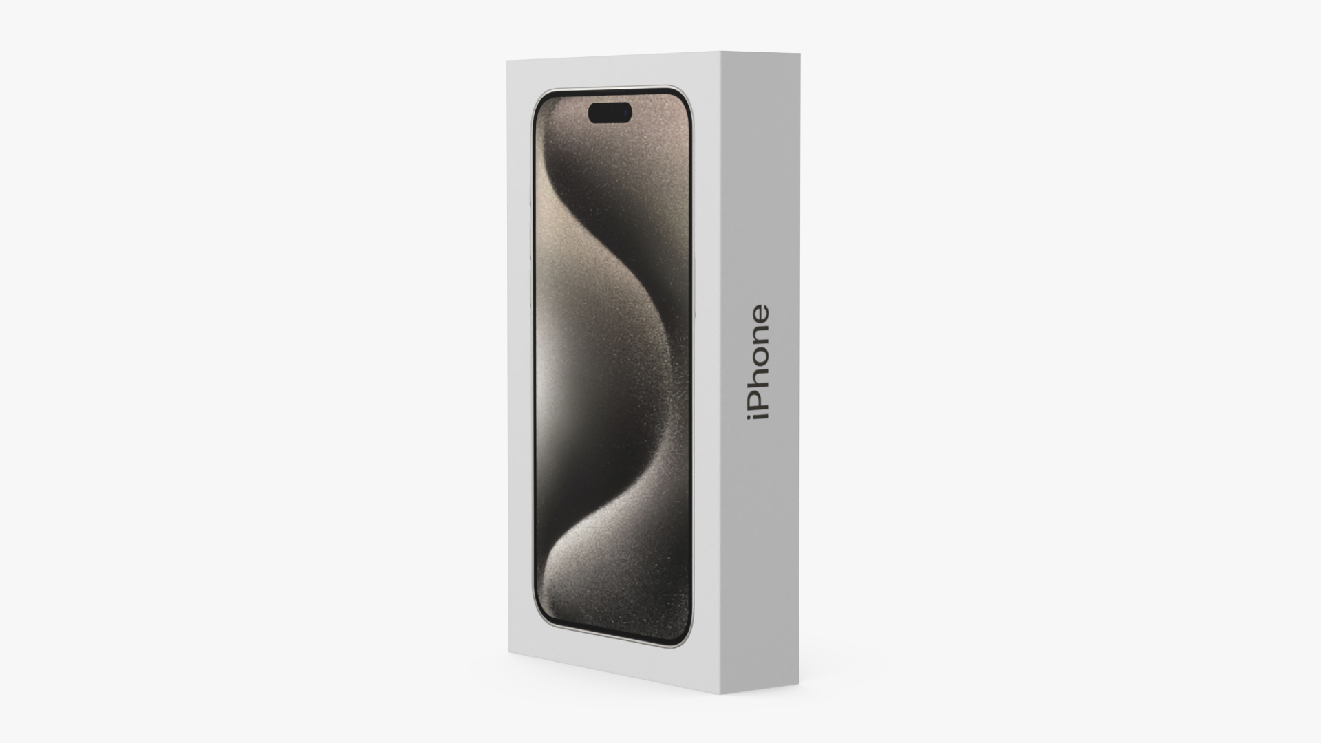 Apple iPhone 15 Pro Max Natural Titanium Packaging Box 3D model