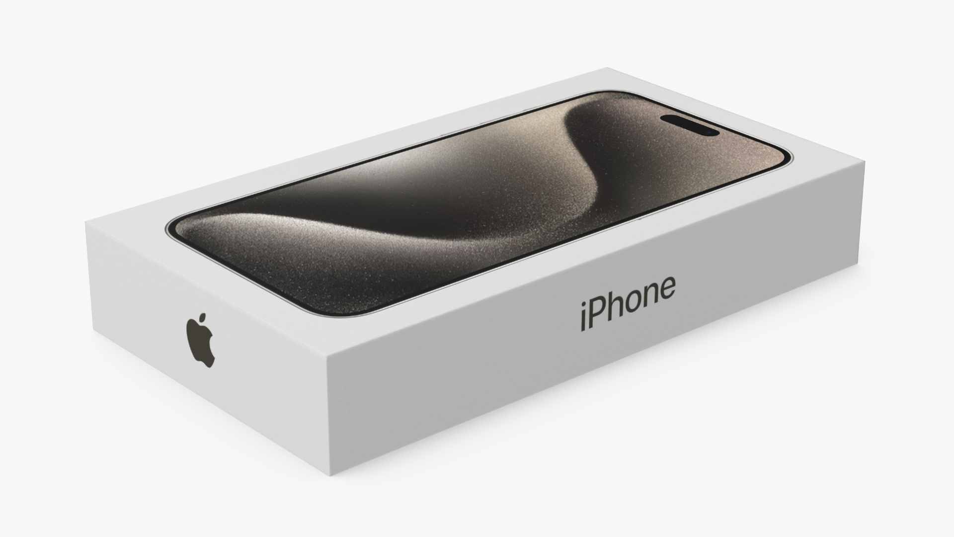 Apple iPhone 15 Pro Max Natural Titanium Packaging Box 3D model