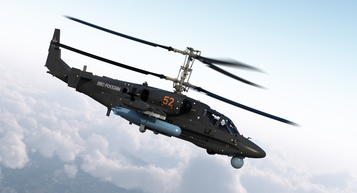 Kamov KA52 Black Shark Rigged 3D model