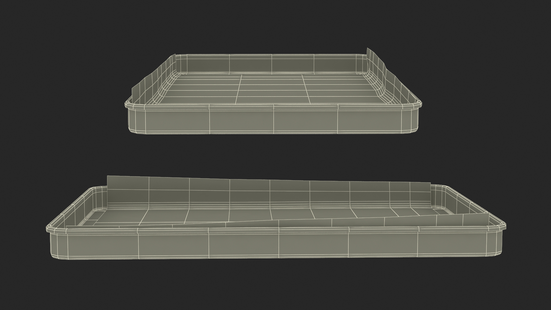 3D model Oven Tray with Parchment Paper