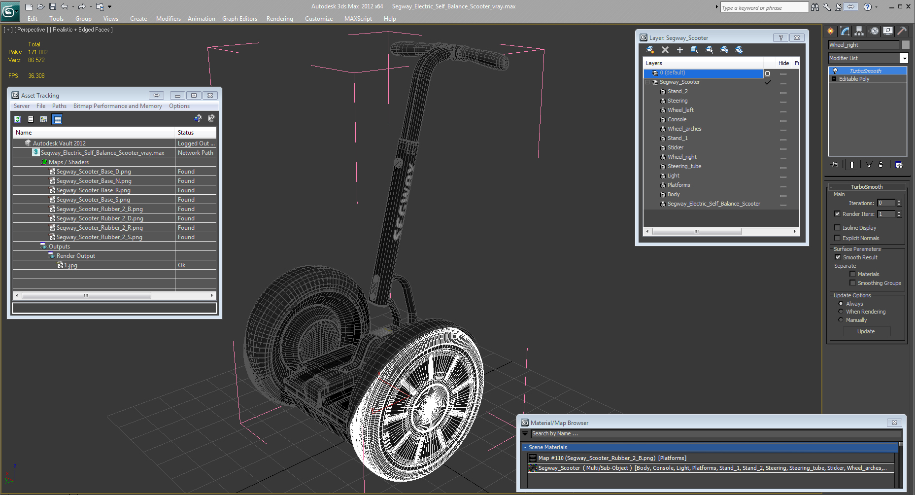 3D Segway Electric Self Balance Scooter