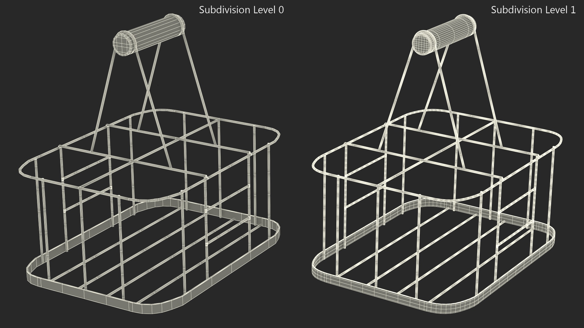 3D Milk Carrier Six Places model