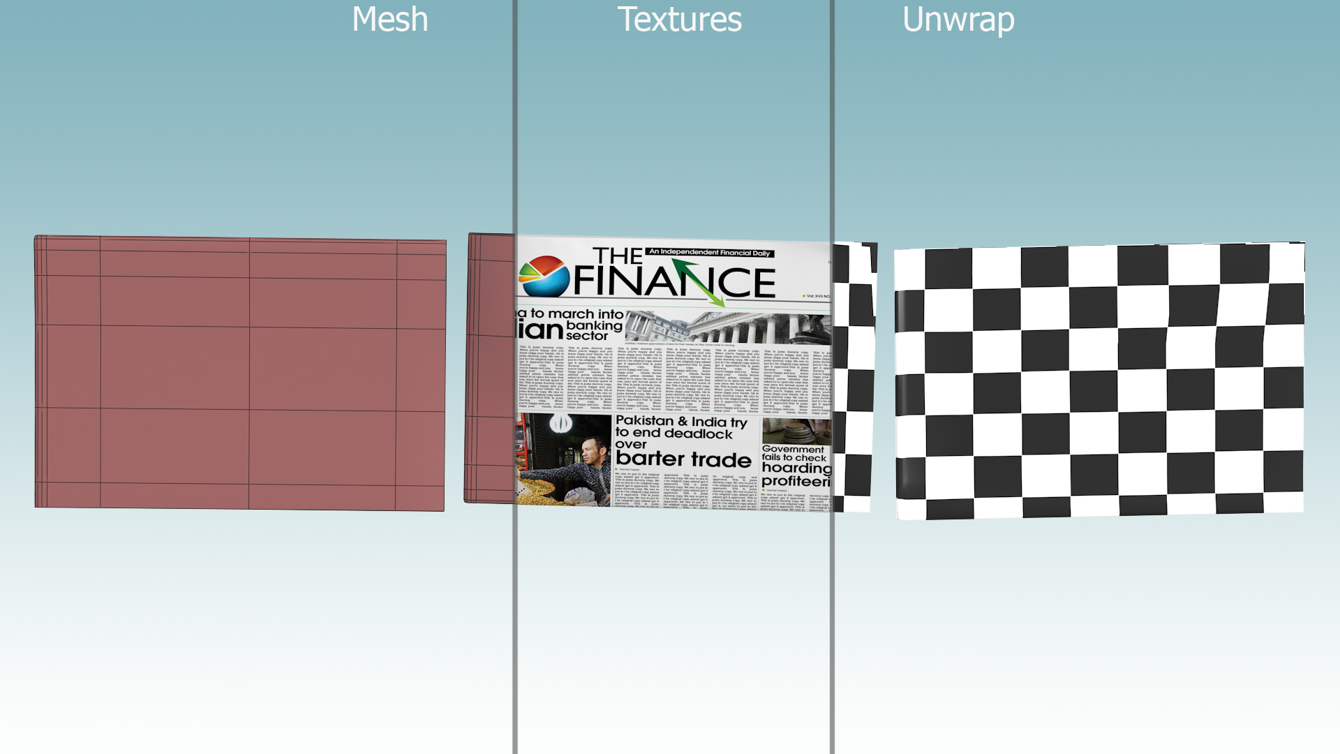 Newspaper 3D model