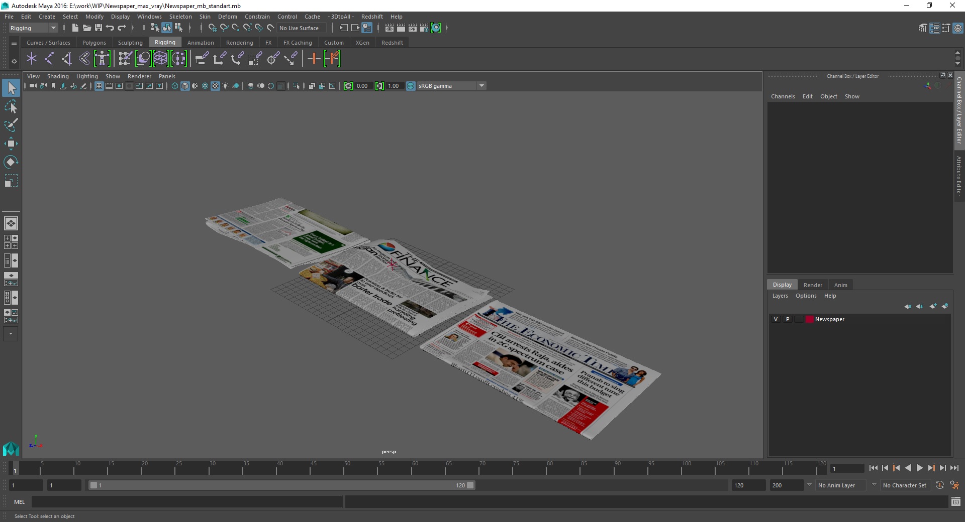 Newspaper 3D model