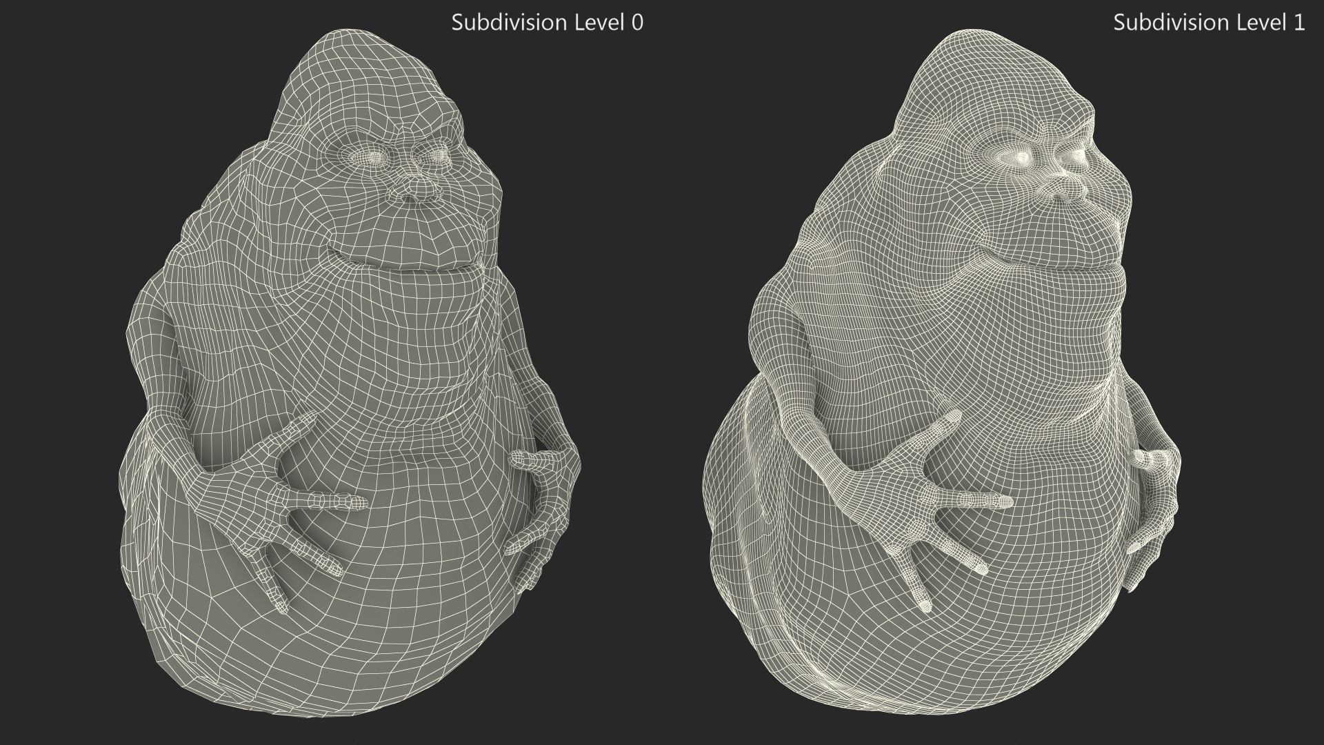 3D Slimer Green Ghost Calm Pose model