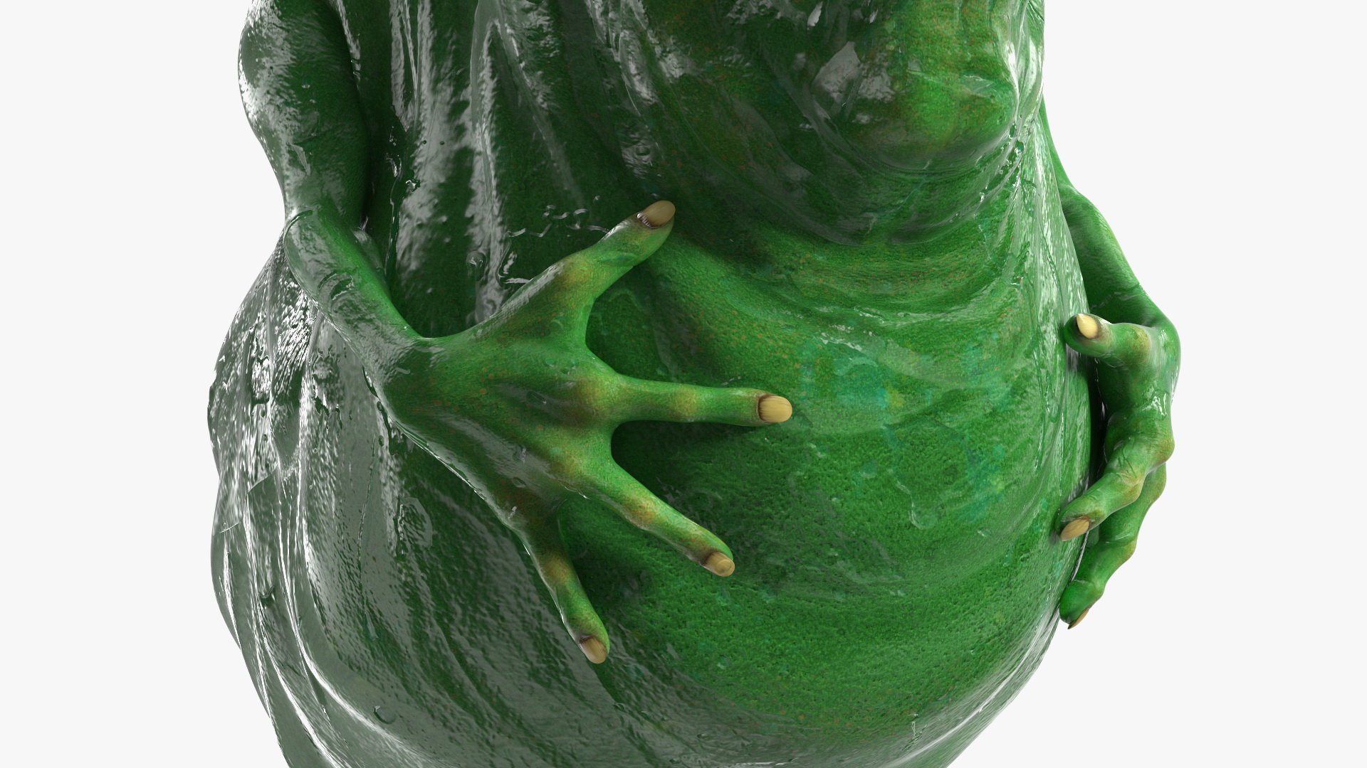 3D Slimer Green Ghost Calm Pose model