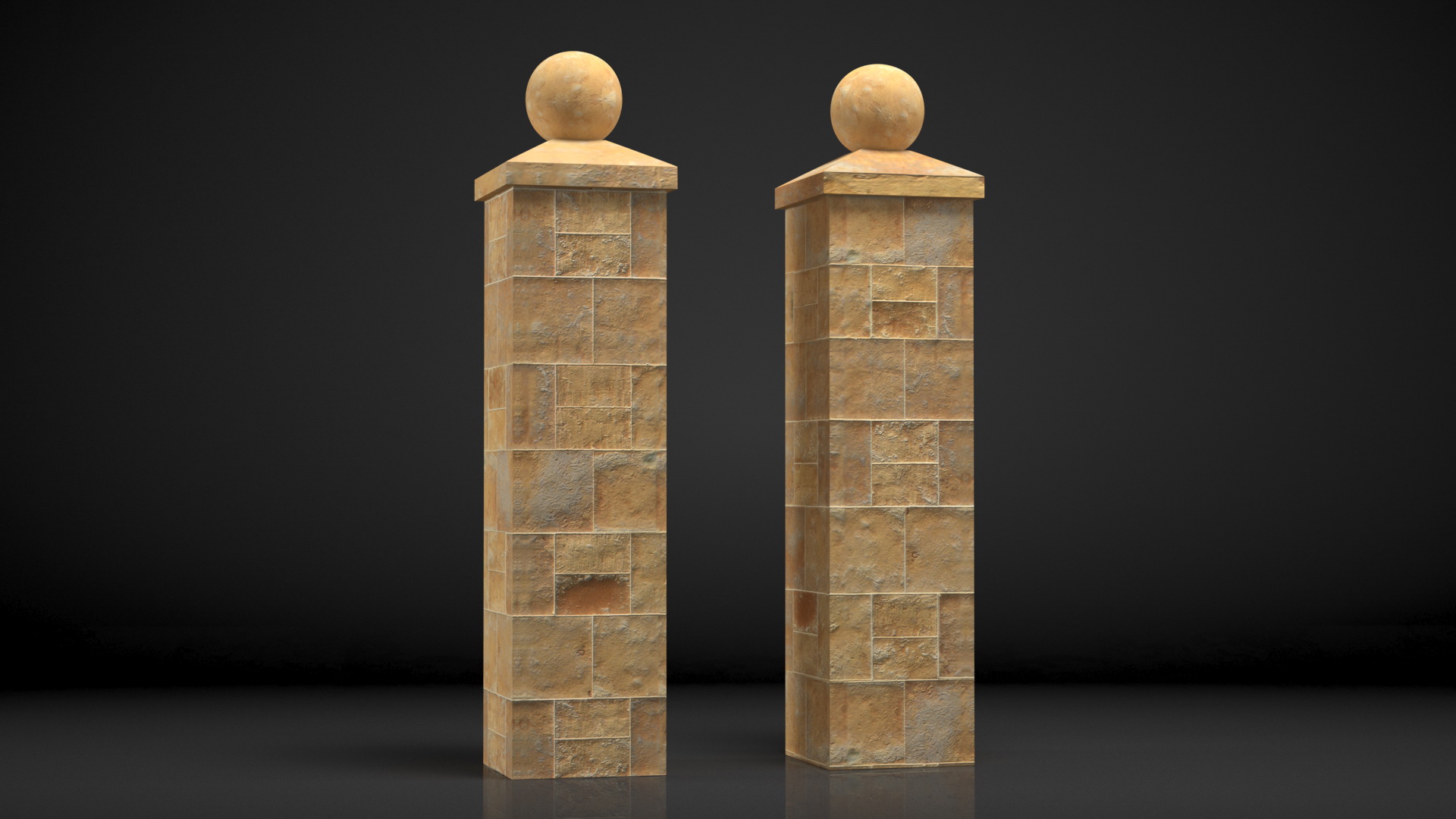 3D model Gate Posts