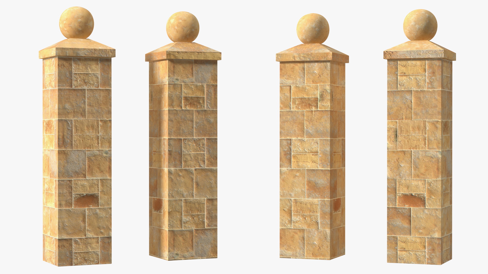 3D model Gate Posts