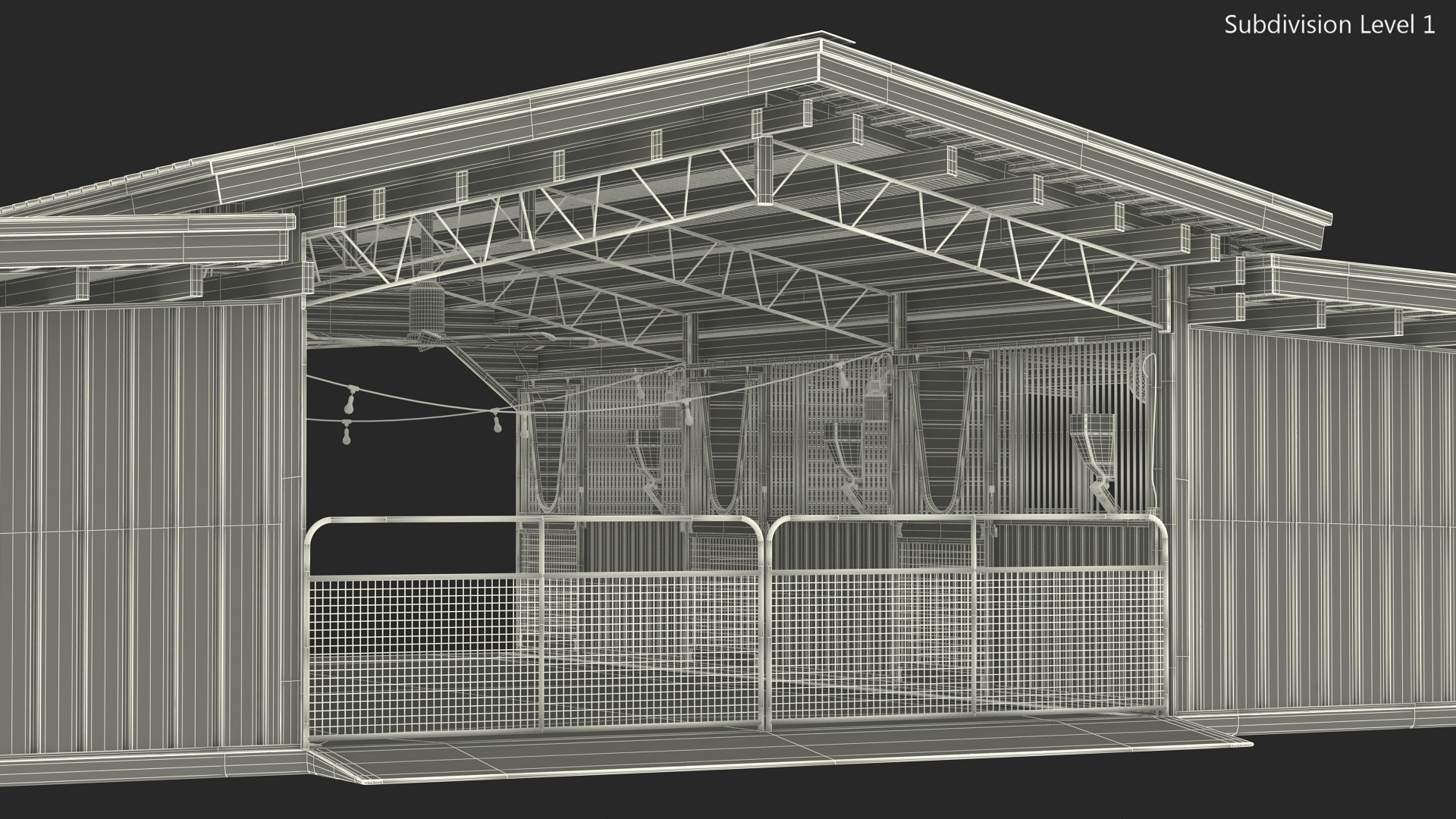 3D Stable Yellow model