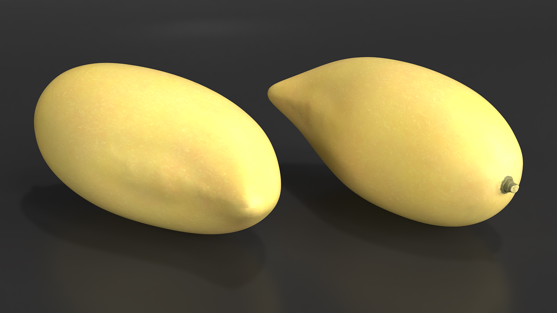 3D Pale Long Mango Fruit