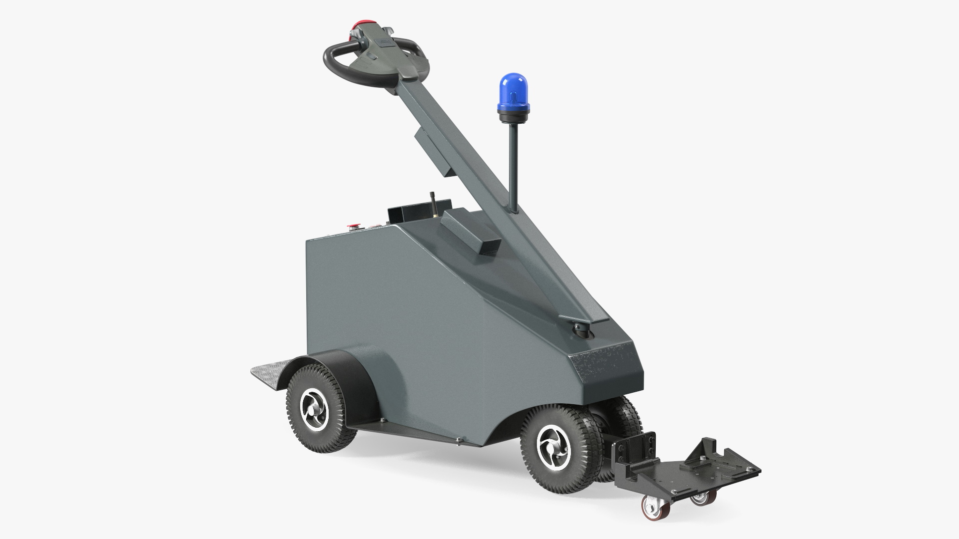 Grey Electric Tow Trolley Pusher 3D