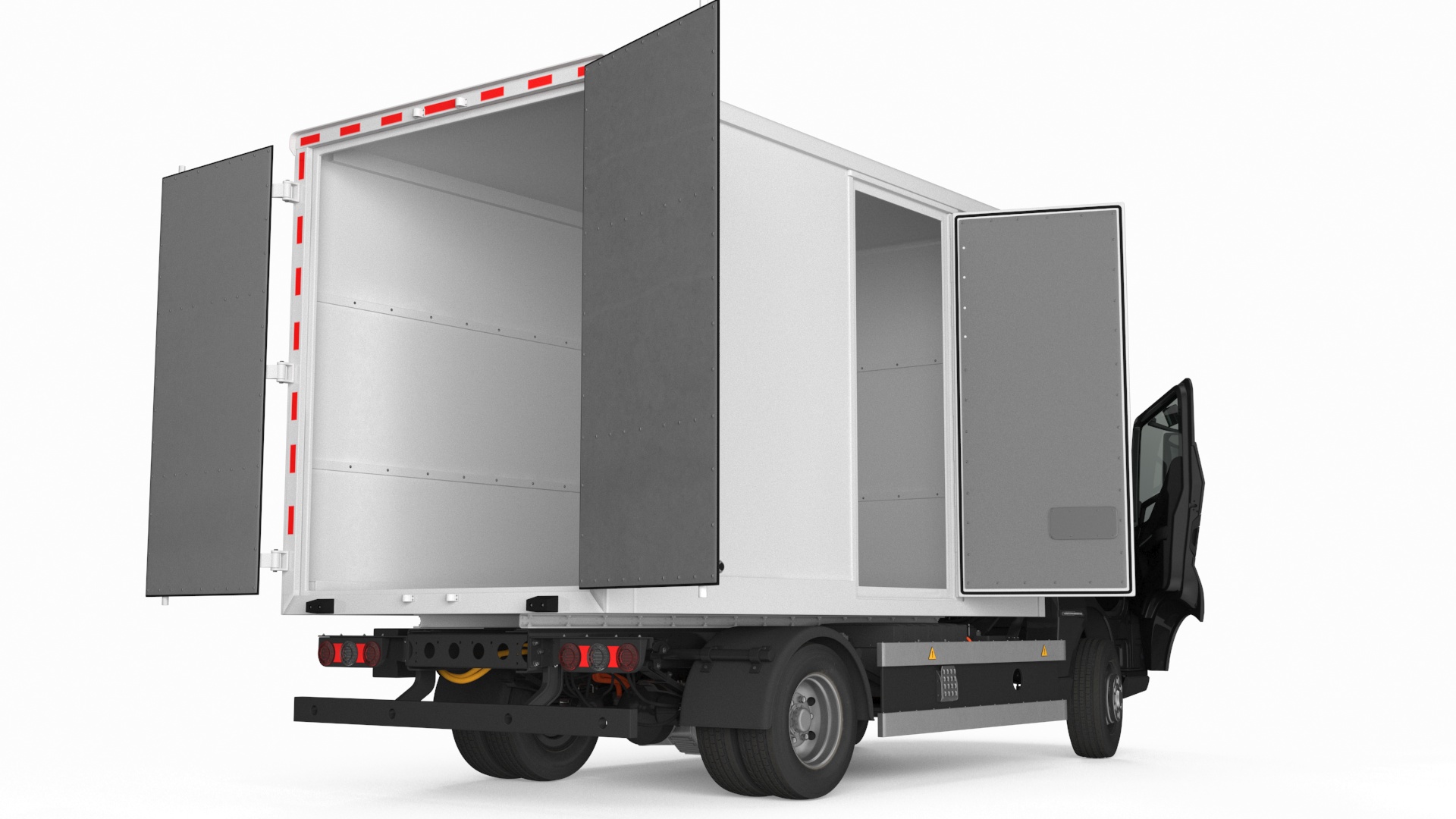 Modern Truck Black Rigged for Cinema 4D 3D model