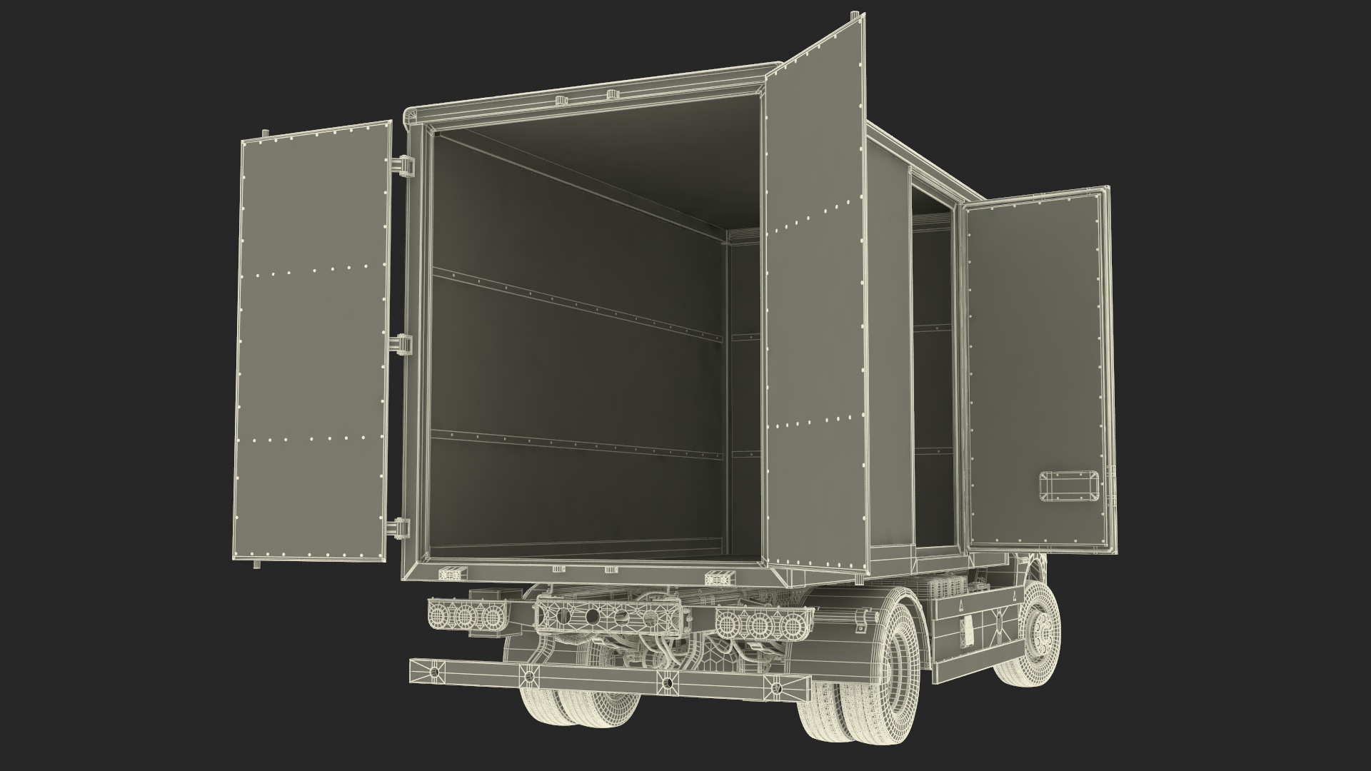 Modern Truck Black Rigged for Cinema 4D 3D model