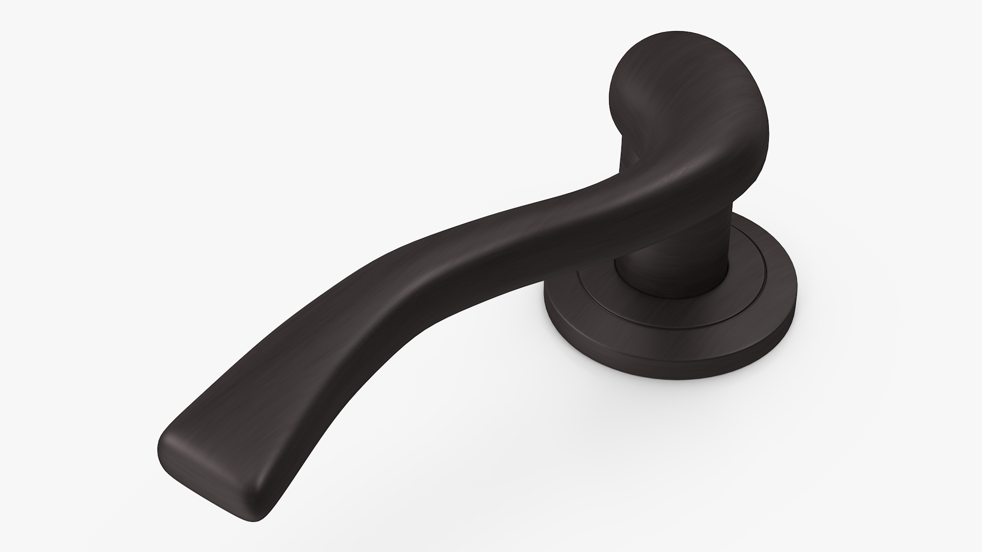 3D Dark Bronze Classic Style Door Handles model