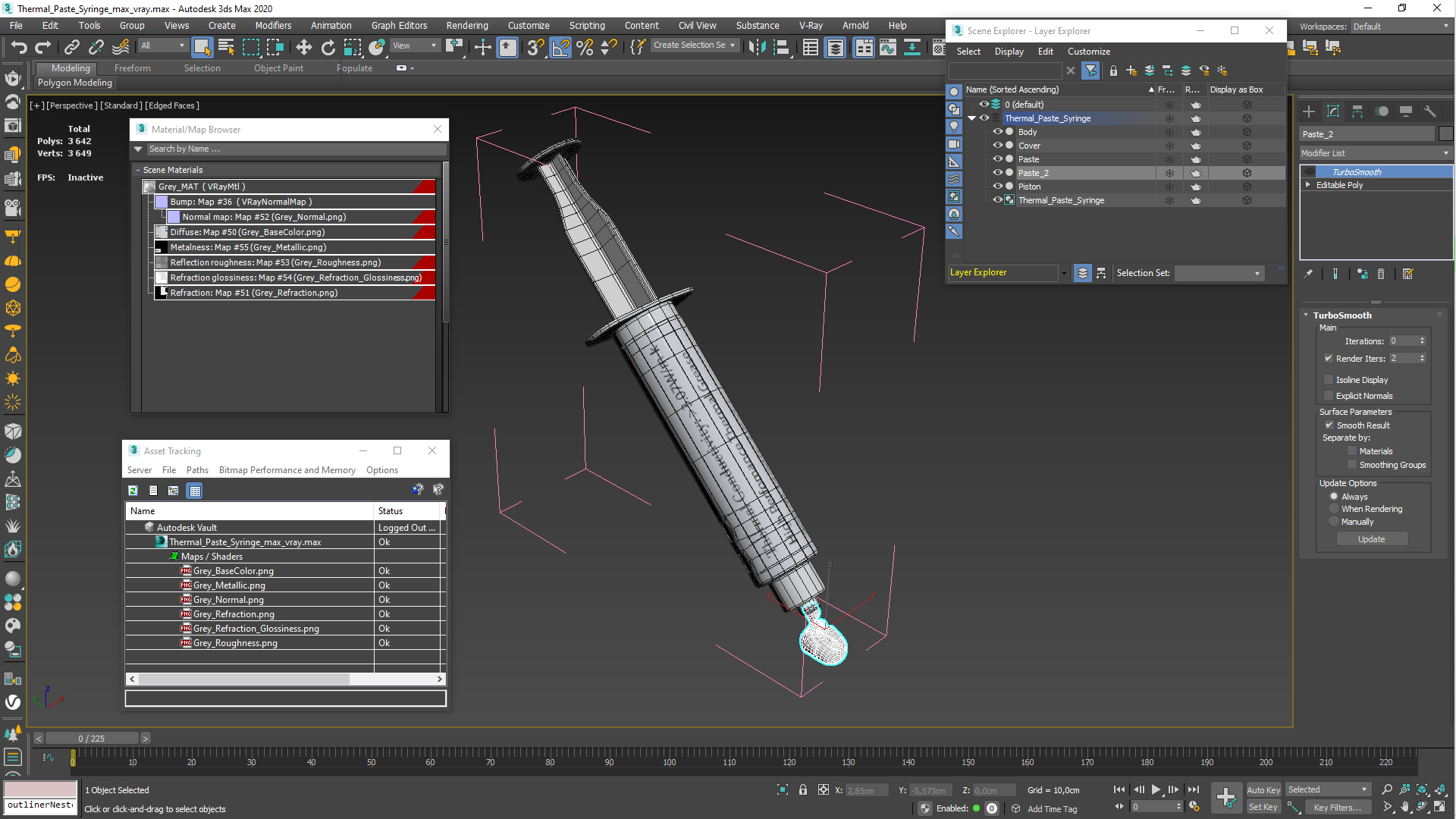 3D Thermal Paste Syringe