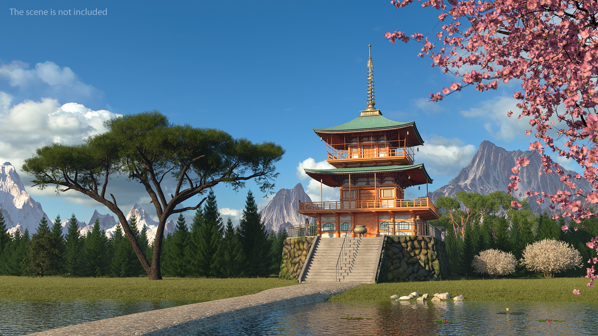 Traditional Japanese Temple 3D