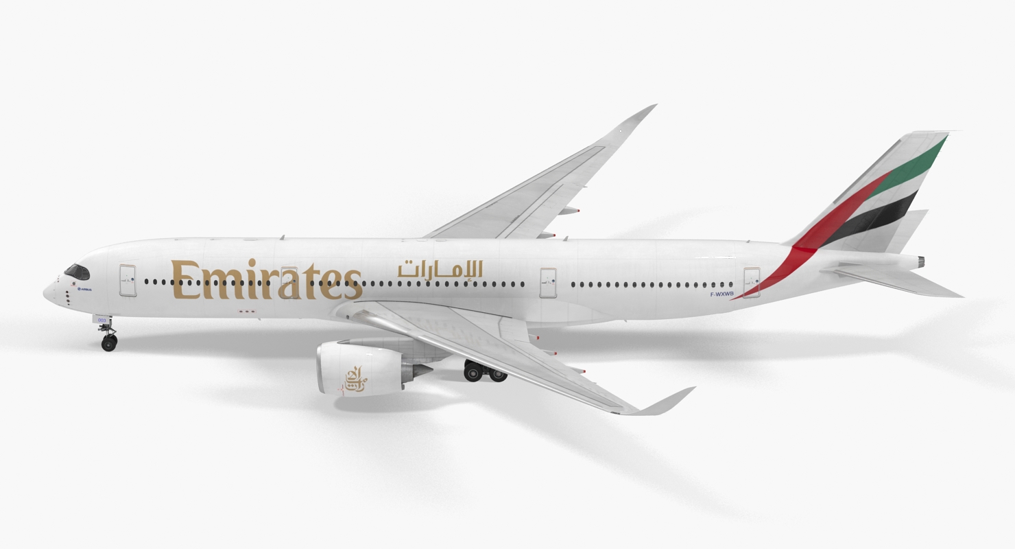 3D Airbus A350 900 Emirates Air Line model