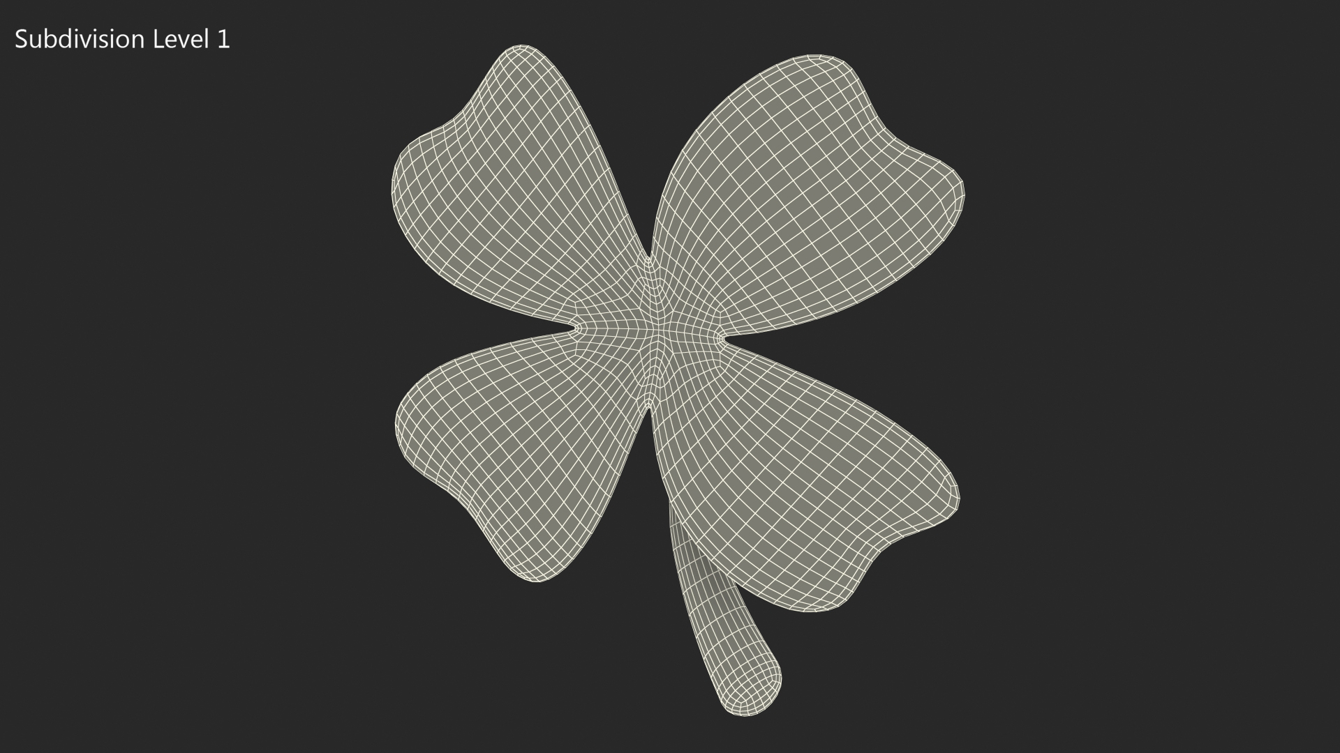 Four Leaf Clover Emoji 3D