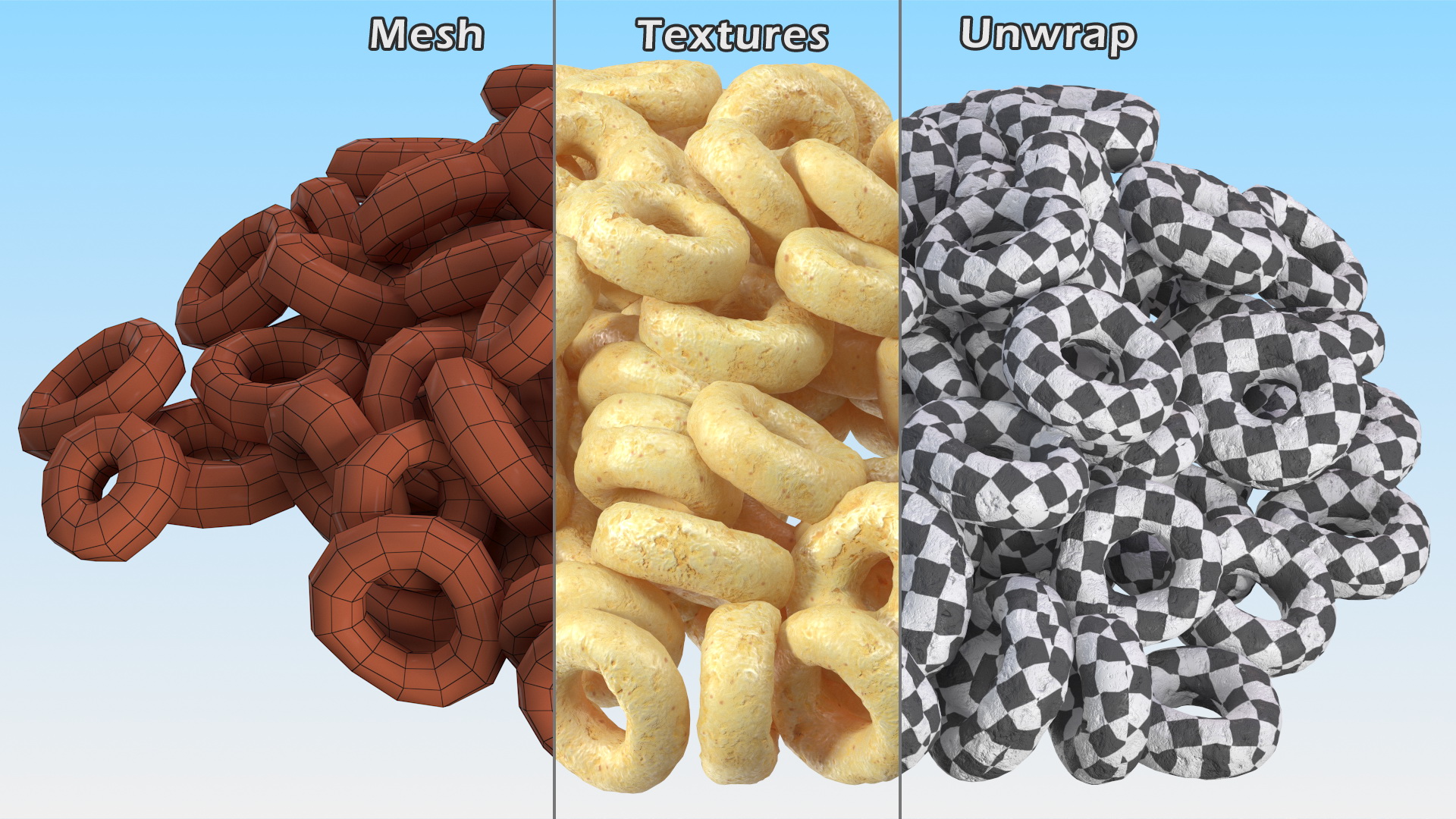 3D Oats Cereals Rings model