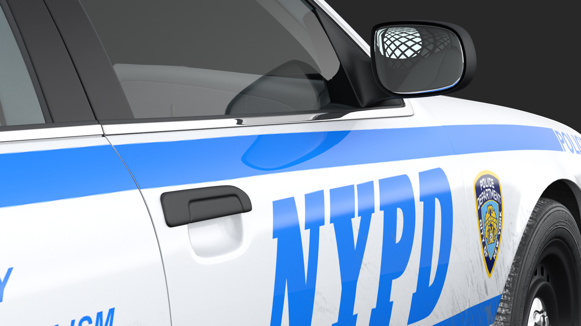 Generic Police Car NYPD Simple Interior 3D model