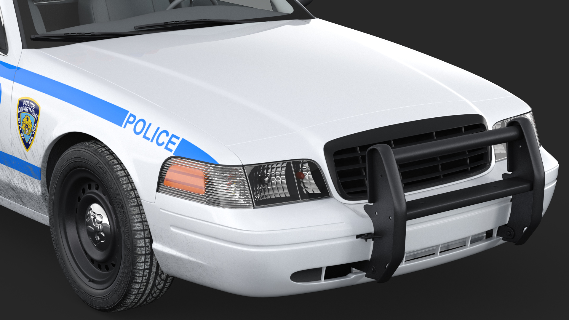 Generic Police Car NYPD Simple Interior 3D model