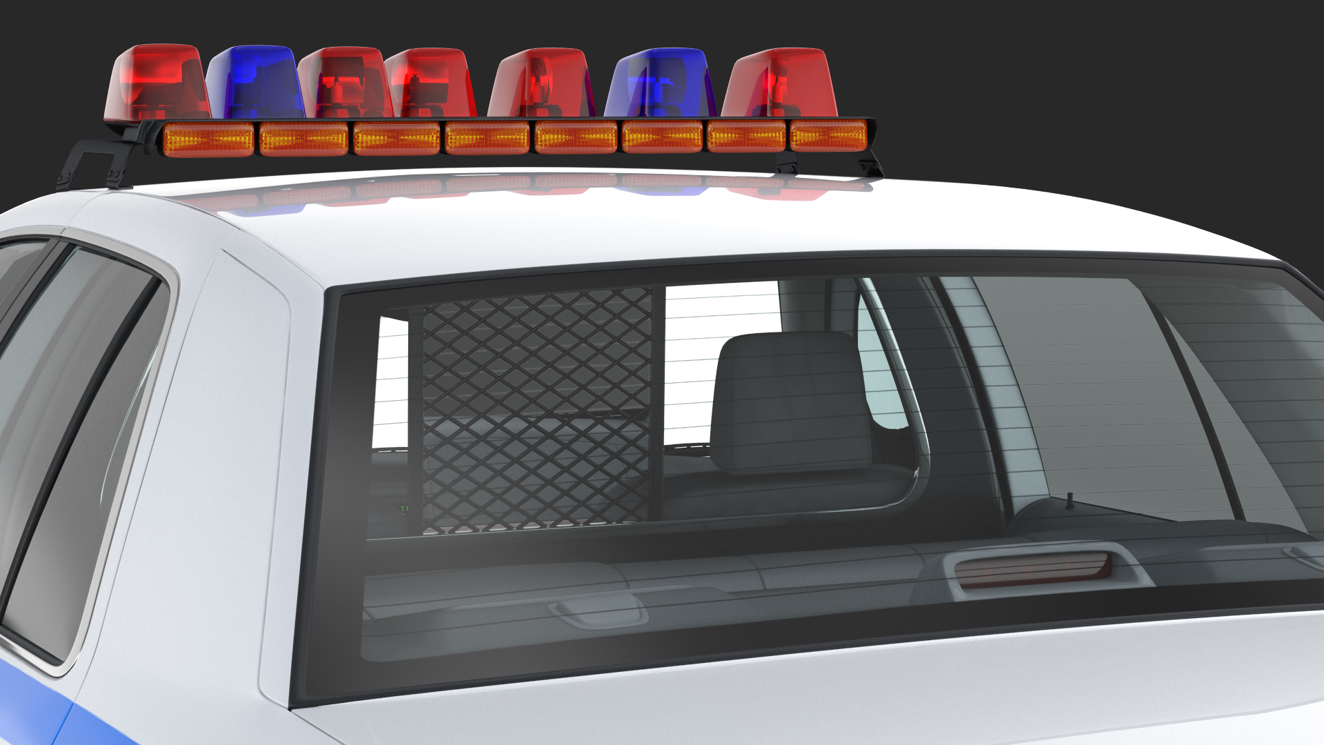 Generic Police Car NYPD Simple Interior 3D model